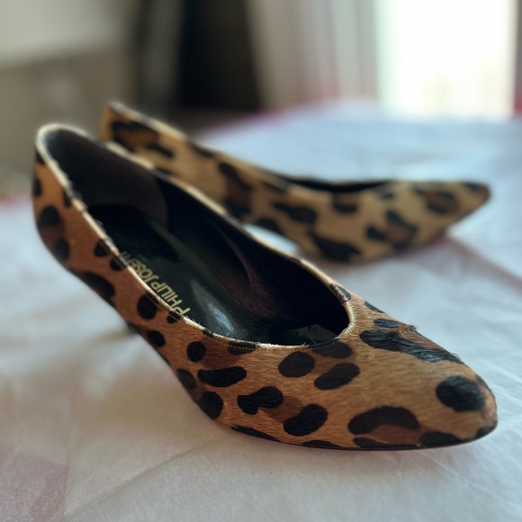 EUC VTG 70s Philip Joseph sz 38 calfskin leopard spring Caledonia Toronto - Picture 4 of 10